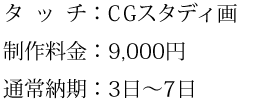 タッチ、制作料金、通常納期